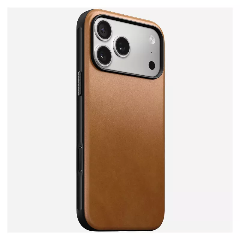 Mobile phone case Nomad Modern Leather Case Cover for iPhone 17 Pro Max, 17.5 cm (6.9 inch), Tan, leather + PC/TPU
