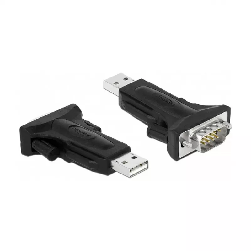 Serial Cable DeLOCK 66286 USB Type-A DB-9 Black 0.8 m
