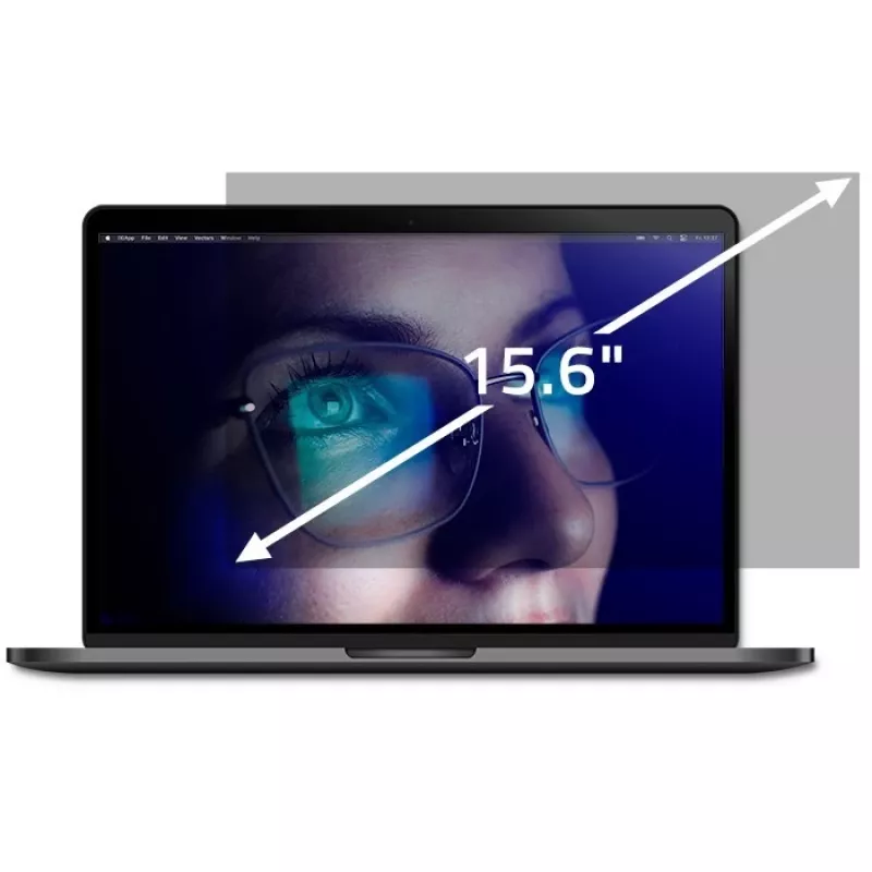 Privacy filter for laptop QOLTEC 51052 — 15.6 inch (39.6 cm), 16:9, transparent, 345.4×194.3 mm