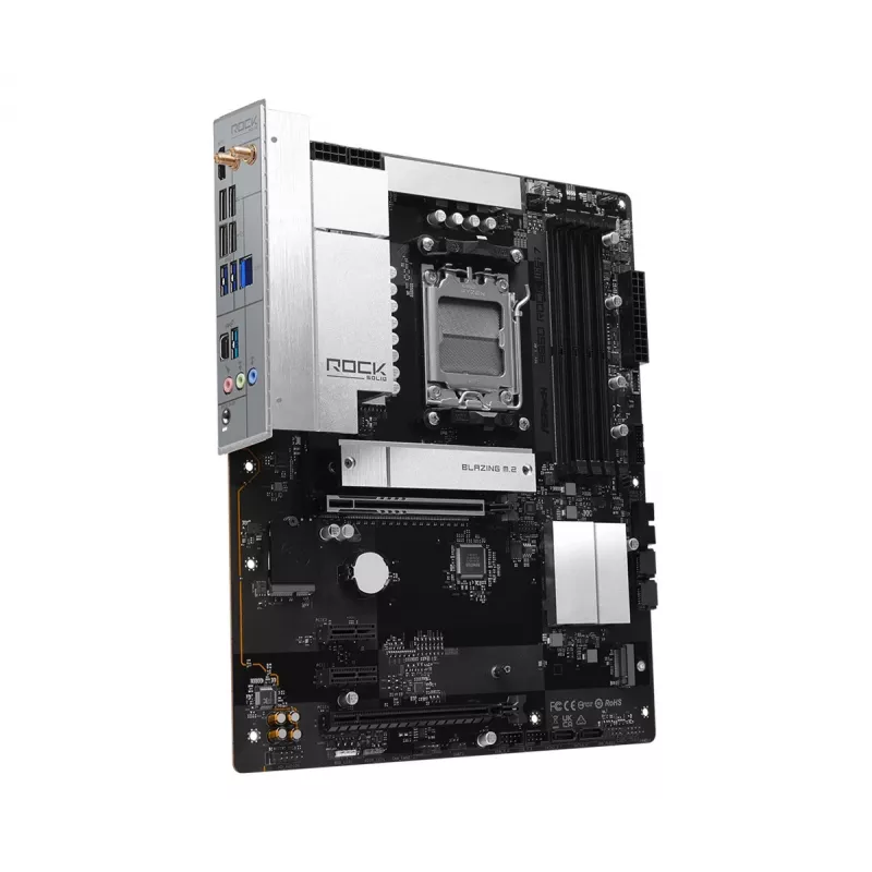 ASRock B850 Rock WiFi 7 Motherboard, AMD Socket AM5, ATX, DDR5, Wi-Fi 7