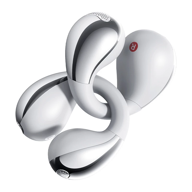 Wireless ear-hook headphones QCY Crossky Clip C30S, silver
