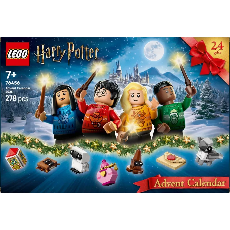 Construction toy LEGO Harry Potter Advent Calendar 2025 set 76456 — 278 pieces, 8 minifigures, age 7+