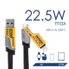 Akyga AK-USB-57 4-in-1 Braided Cable USB-A/USB-C to USB-C/Lightning, USB 2.0, 65 W, 1 m, Grey