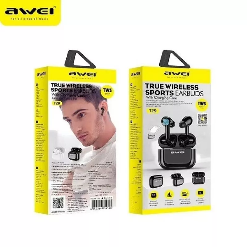 Bluetooth Headphones Awei T29 TWS White