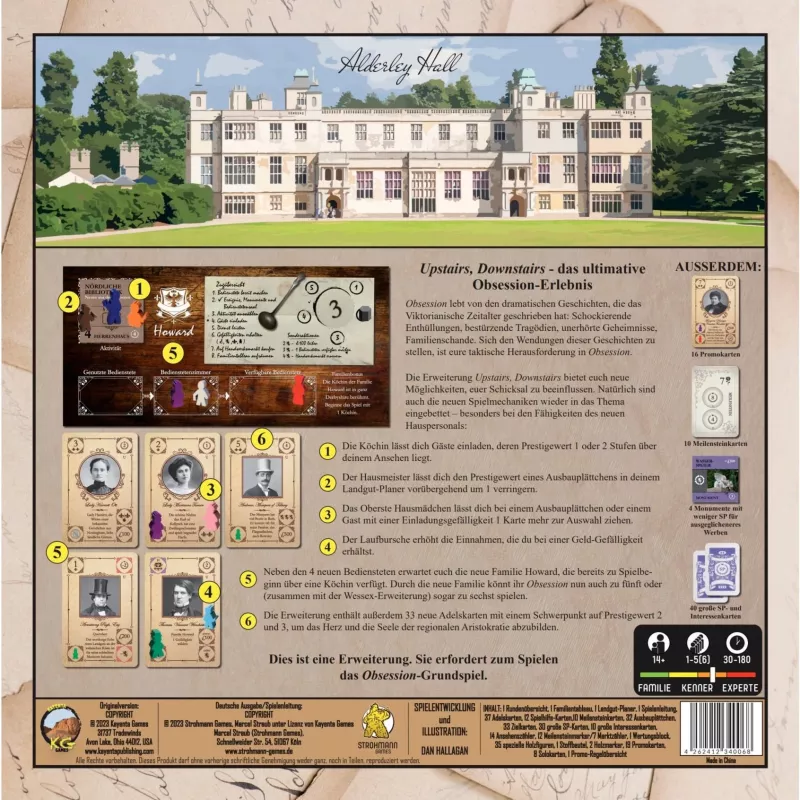 Obsession - Upstairs, Downstairs, Board Game Expansion
