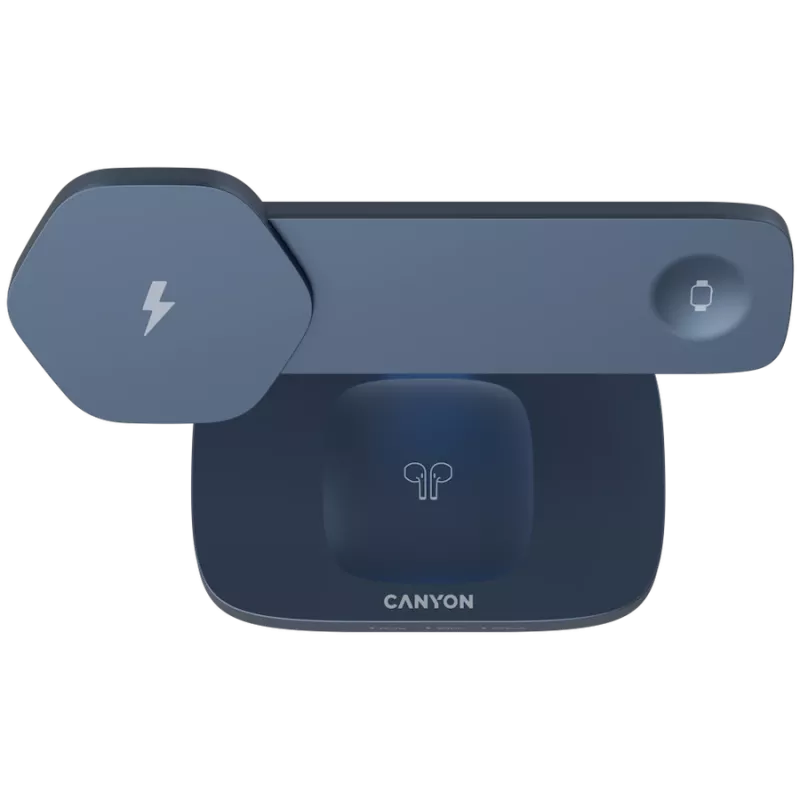 Wireless Charging Stand CANYON WCS-310 Canyon Dark Grey – Qi-compatible upright charger