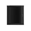 Lanberg WF01-6615-10B 19 inch 15U Wall-Mount Rack Cabinet 600x600mm Black with Glass Door