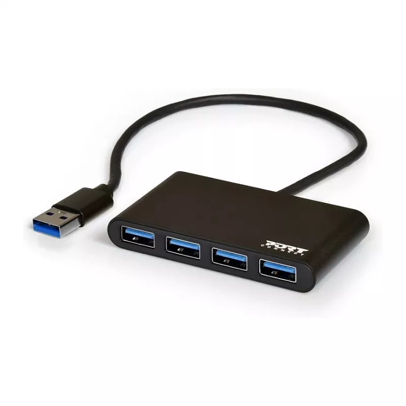 USB Hub Port Designs 900121 USB 3.2 Gen 1 Type-A 5000 Mbit/s Black