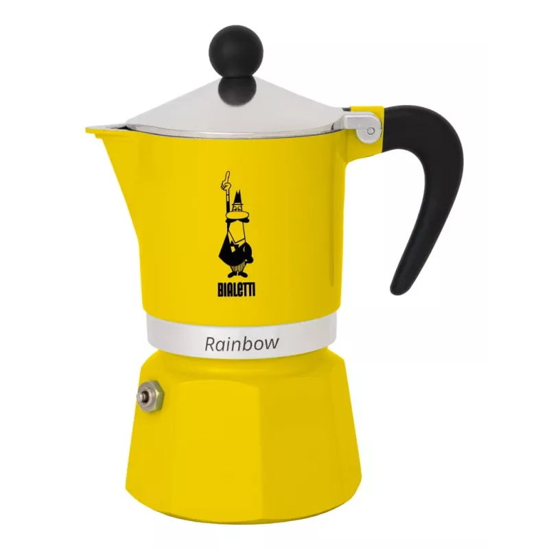 Moka pot Bialetti Rainbow Black Yellow