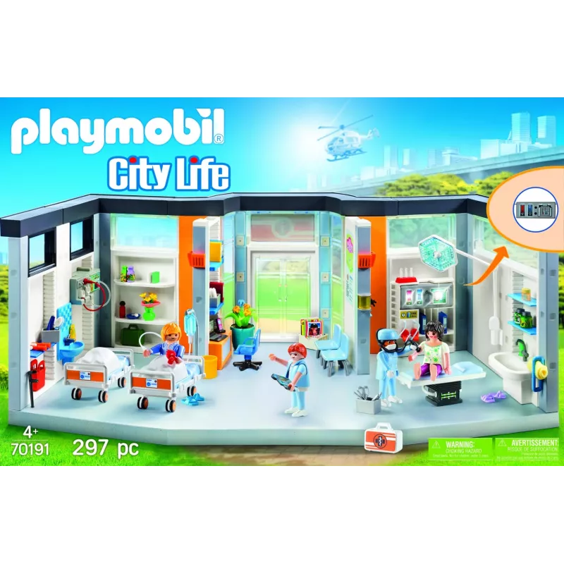 Toy figure Playmobil 70191 Furnished Hospital Wing 297 pieces