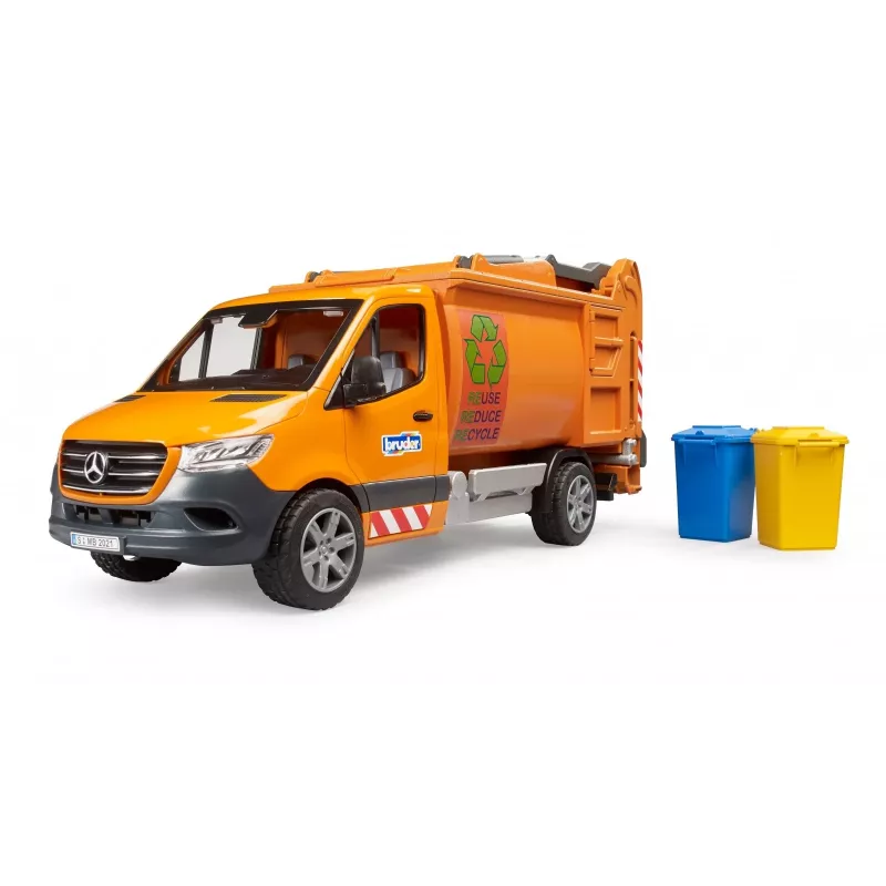 BRUDER model vehicle MB Sprinter municipal garbage truck BR-02682, scale toy replica