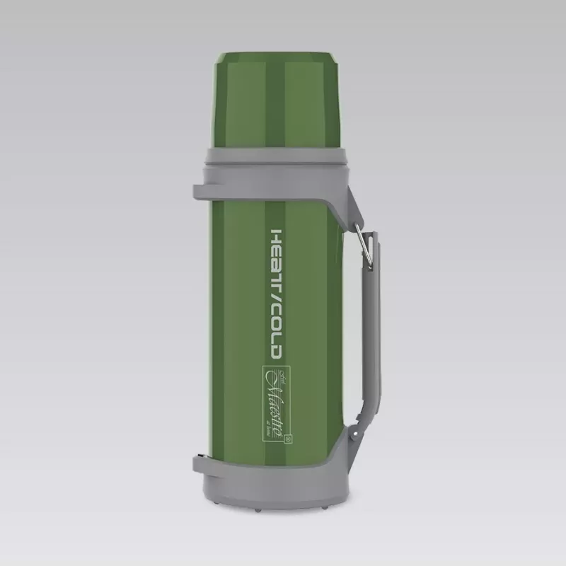Thermos flask Maestro MR-1631-150, vacuum-insulated stainless steel bottle 1.5 L, green