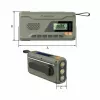 Portable FM radio MANTA RDI401G with solar panel, dynamo crank, 4000–4500mAh battery, 5V USB output, 3W, flashlight