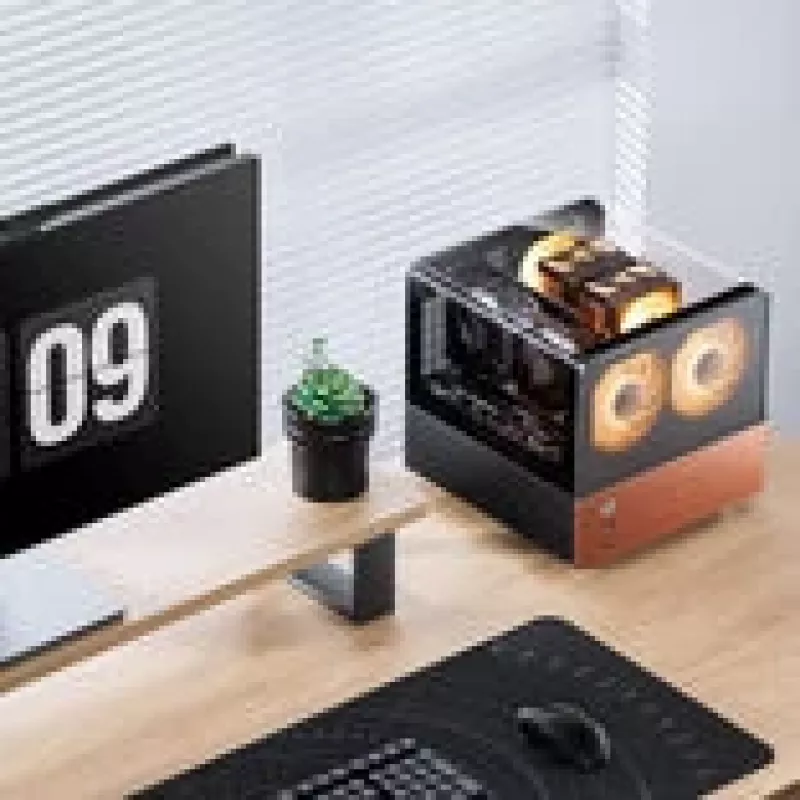 Jonsbo V12 PC-Enclosure, Mini-Tower, Micro-ATX - black (V12 BLACK)