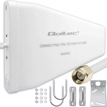 External 4G/5G LTE Antenna QOLTEC 9 dBi, N female connector, 3 m cable