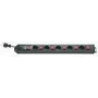 Power Strip REV 5 sockets w. individual s. 3.7m Black