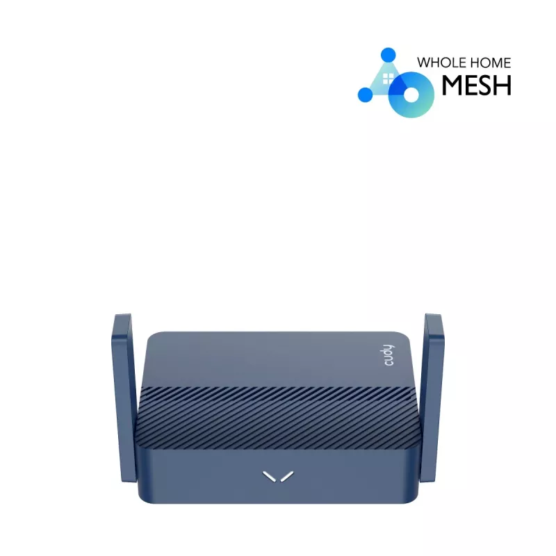 Portable router Cudy TR3000 AX3000 Wi‑Fi 6, Gigabit Ethernet WAN/LAN, USB-A, external antennas, blue