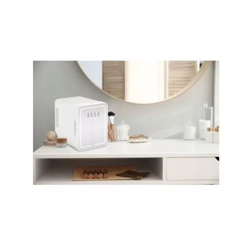 Mini fridge with LED makeup mirror Elle ESDAFX04WHEU 4 L white