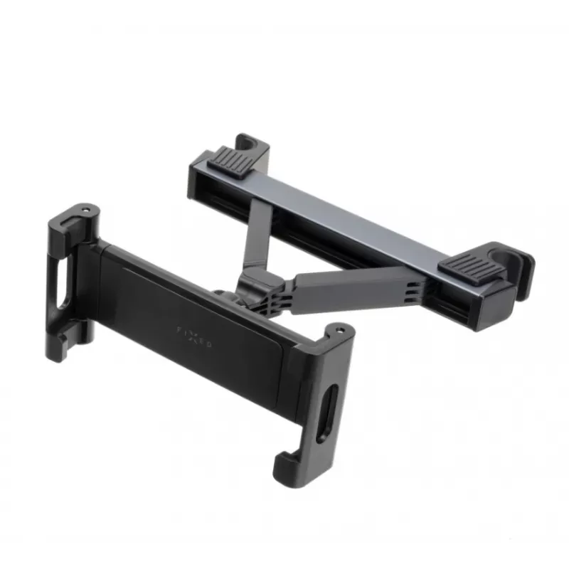 Tablet holder FIXED PASSENGER Max — aluminum and plastic, Space Gray, stationary mount for passenger seats