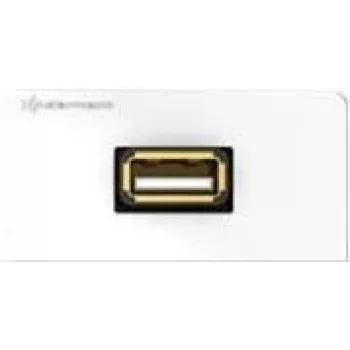 Wall-mounted Click Module Kindermann Design USB 1 Module White RAL 9010