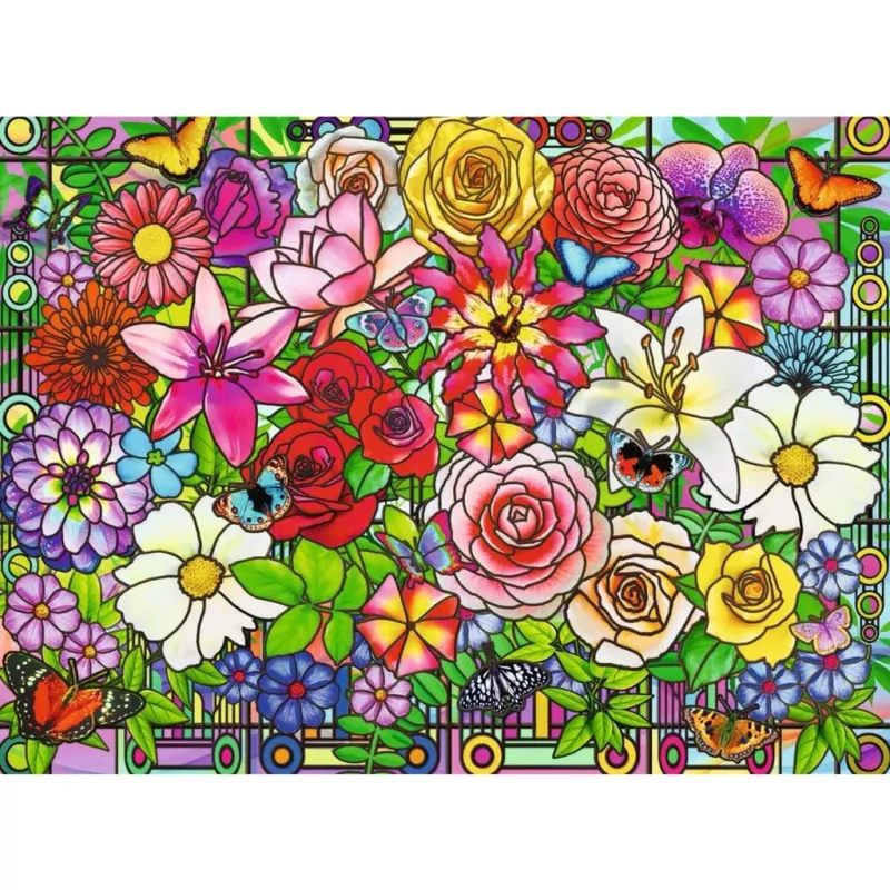 Jigsaw puzzle Ravensburger Feel Well & Puzzle - Flower Window, 100 pieces, tactile elements