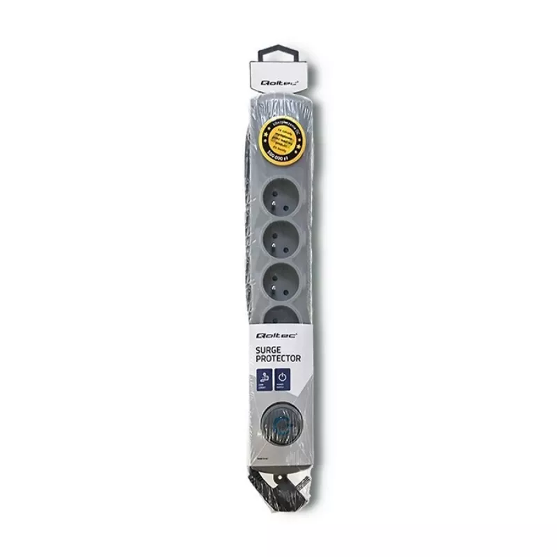 Surge Protector Qoltec 50165 Grey 6 AC outlets 230 V 1.8 m