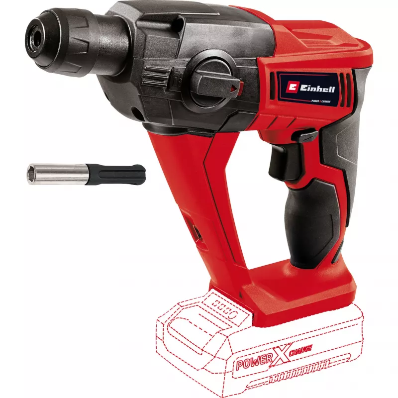 Cordless hammer drill EINHELL Power X-Change TE‑HD 18 Li, 18V, Li‑Ion 4.0 Ah Plus, with drill and chisel set
