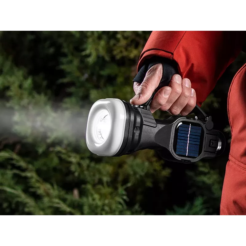 Flashlight TRACER Camping Torch 47140 Solar rechargeable, waterproof