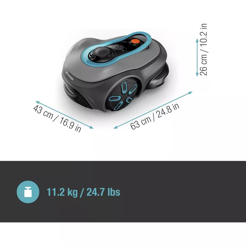 Robotic lawn mower Gardena smart SILENO free Maximum lawn area 1200 m² Cutting width 16 cm