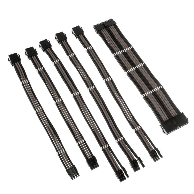 Cable extension kit Kolink Core Adept — braided PET jacket, copper conductors, 0.30–0.35 m, 6‑piece set