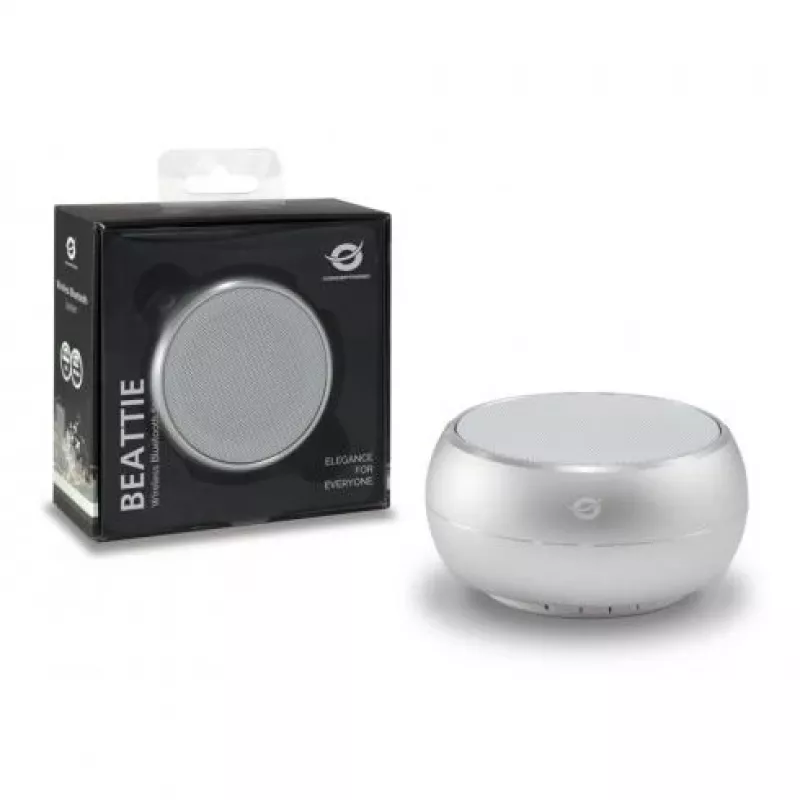 Conceptronic BEATTIE Wireless Bluetooth Speaker, silver, 3 W, 150 - 20000 Hz, Wireless, 3.0+HS, Micro-USB, Silver
