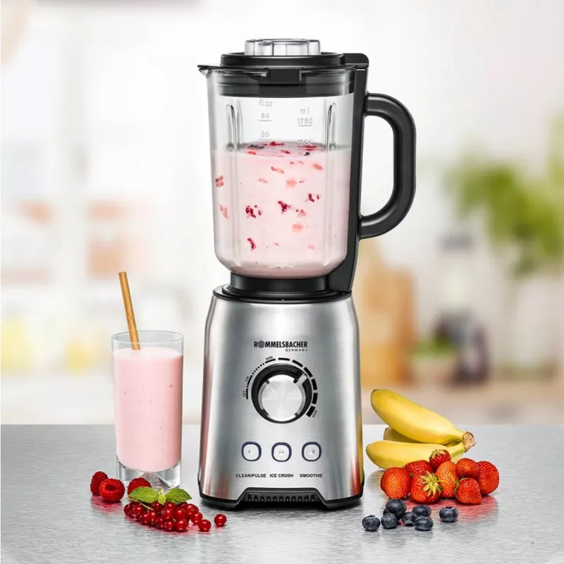 Tabletop blender Rommelsbacher MX 1250 — 1200 W, 1.75 L glass jug, stainless steel