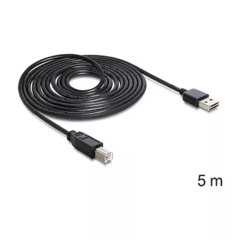 USB Cable DeLOCK 85553 USB 2.0 5m USB A USB B Black