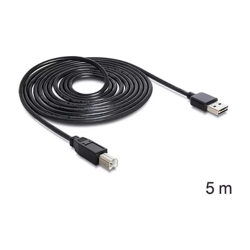 USB Cable DeLOCK 85553 USB 2.0 5m USB A USB B Black