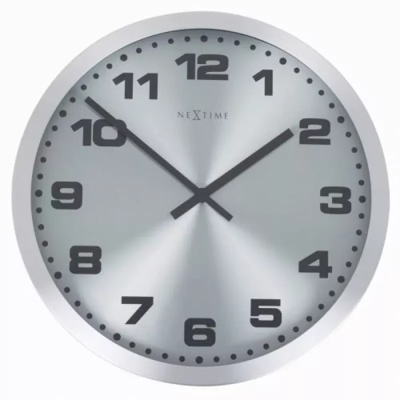 NeXtime klok 2906zw Mercure, Ø25 cm, Wall, Silver