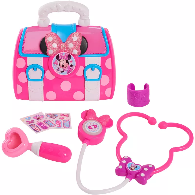 Disney Junior Minnie Mouse Bow-Care Doctor Bag Set, Kids Household Toy