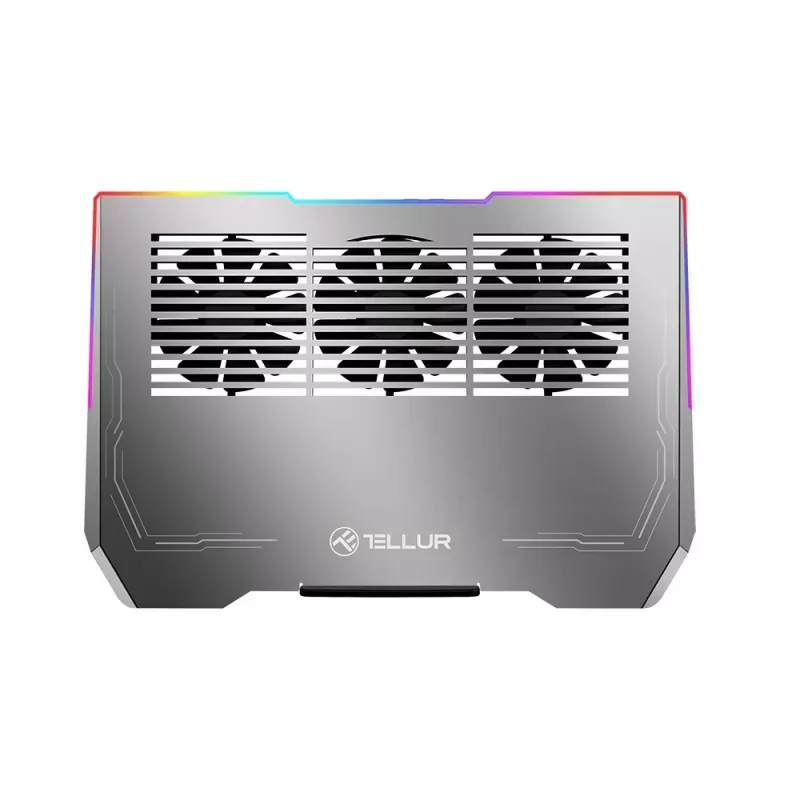 Laptop cooler Tellur TLL491321 for 17.3-inch laptops, 3 fans, RGB LED lighting
