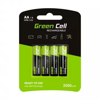 Rechargeable battery Green Cell GR02 — NiMH AA 1.2V 2000 mAh, 2 pcs