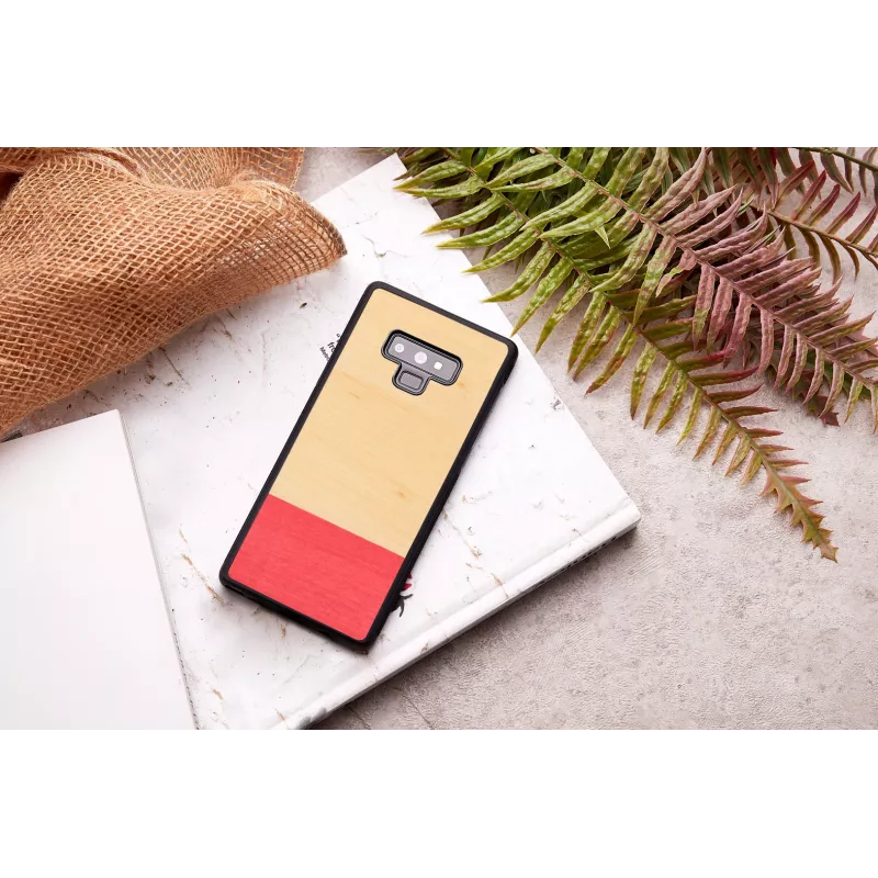 Smartphone case man and wood for Galaxy Note 9 — black, mismatched design