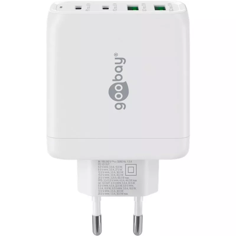 Goobay 64818 Charger for Mobile Devices Headphones - Laptop - Smartphone White AC Fast Charging Indoor (64818)