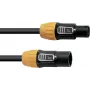 Eurolite IP T-Con XLR Connection Cable [1x XLR-Plug - 1x XLR-Socket] 1.5 m Black/Orange (30247750)