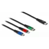 DeLOCK USB Charging Cable 3 in 1 USB Type-C to Lightning Micro USB 1 m