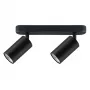 Maclean MCE452 B Wall and Ceiling Spotlight, Movable, Aluminium, 2xGU10, Black Matt