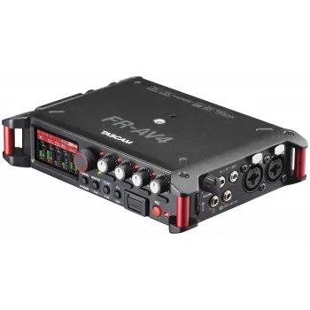 Portable audio recorder Tascam FR-AV4 — 6-channel, 4 XLR combo + 2x 3.5mm, 24/32-bit, 48/96/192 kHz, MicroSD up to 512 GB, USB-C, PD
