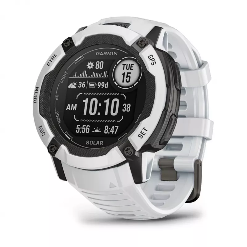 Garmin Instinct 2X Solar 2.79 cm (1.1) MIP 50 mm Digital 176 x 176 pixels Touchscreen White GPS (satellite)