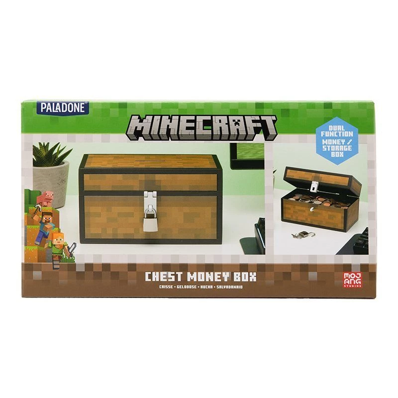Money Box Paladone Minecraft Chest Design PP13601MCF coin bank for children and fans