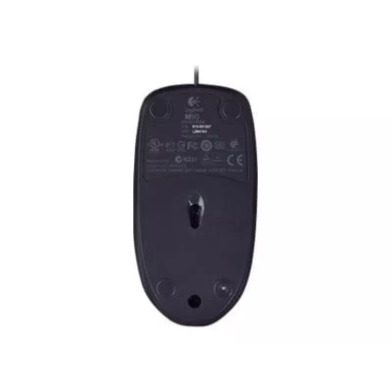 Logitech M90 wired optical office mouse — 1000 DPI, ambidextrous, USB Type-A, black