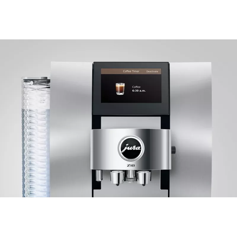 Fully‑automatic espresso machine JURA Z10 (EB) — 2.4 L water tank, built‑in grinder, 1450 W, aluminium/white