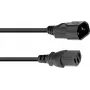 Power extension cable Omnitronic 30235200, 1 m, 3×1.0 mm², black
