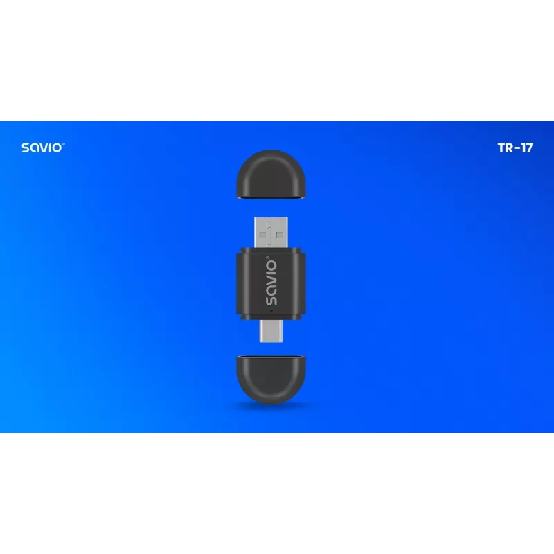 Wireless audio transmitter Savio TR-17 Bluetooth USB 10 m Black